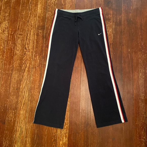Nike Navy Blue & White Sweatpants - Picture 1 of 3